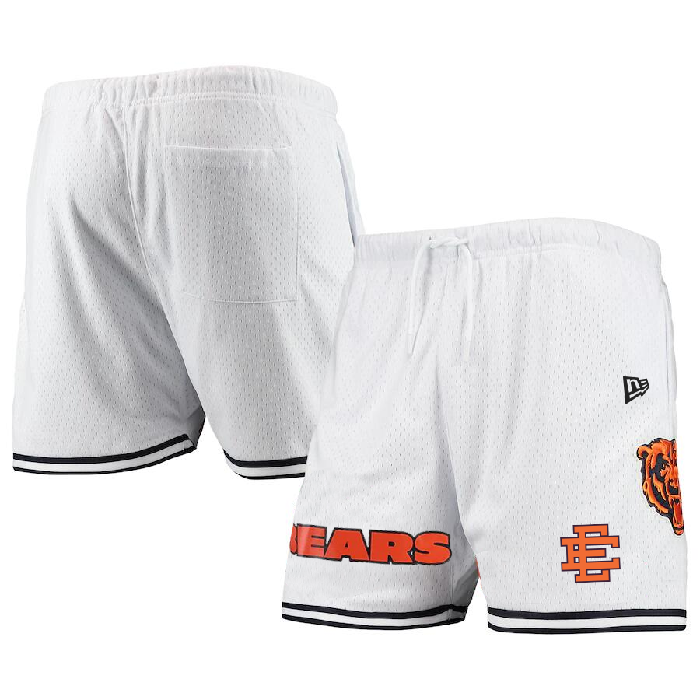 Men's Chicago Bears Pro White/Black Mesh Shorts Men's Chicago Bears Pro White/Black Mesh Shorts